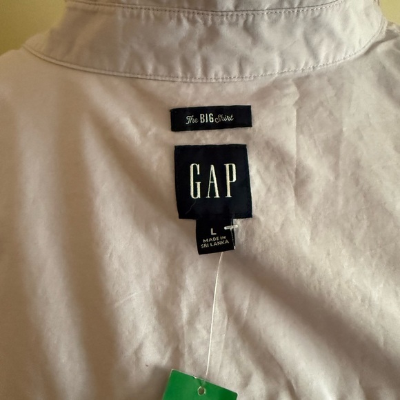 GAP NWT the Big shirt 100% cotton Lavender collar Button-Down Shirt sz L - Picture 4 of 5